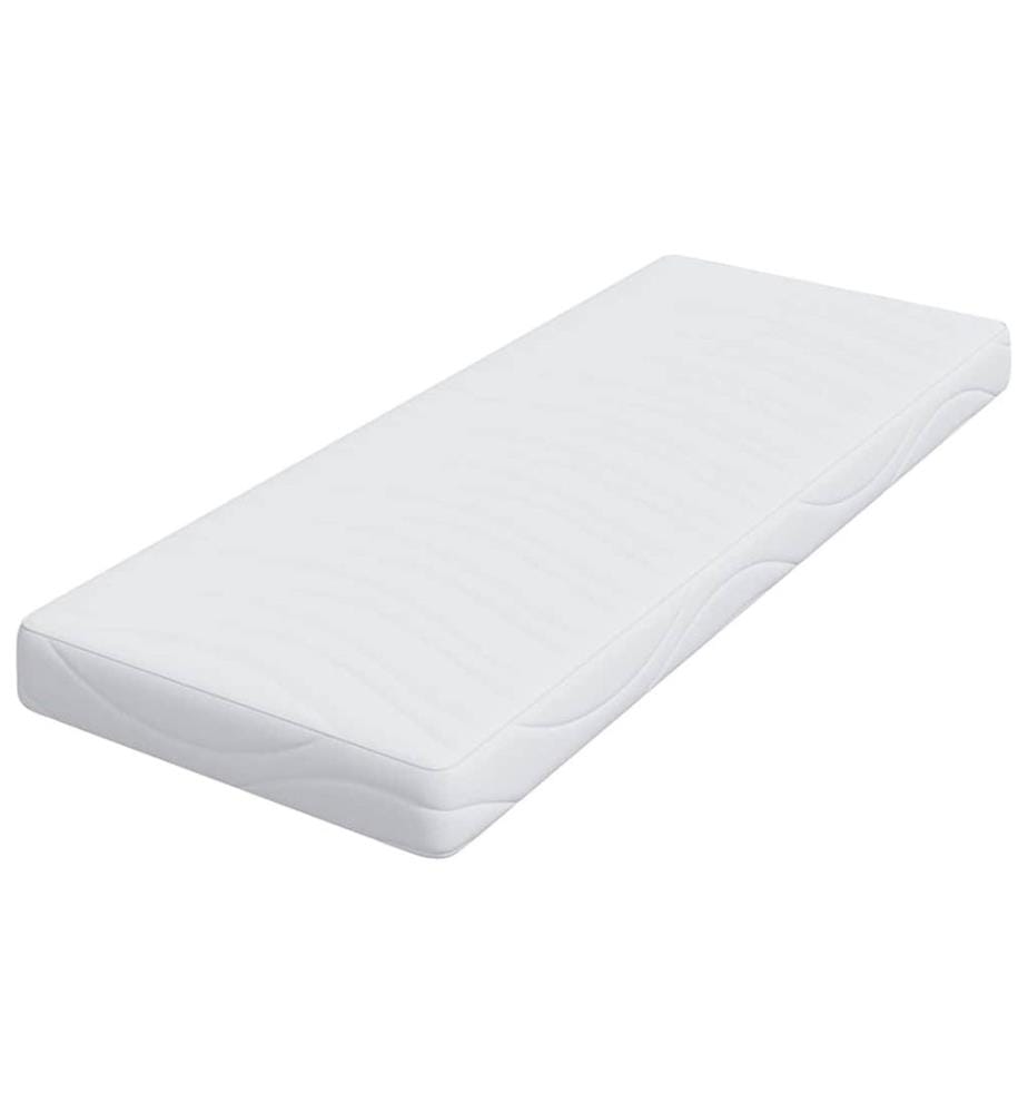 Mattress White 80 x 200 cm Jacquard Fabric