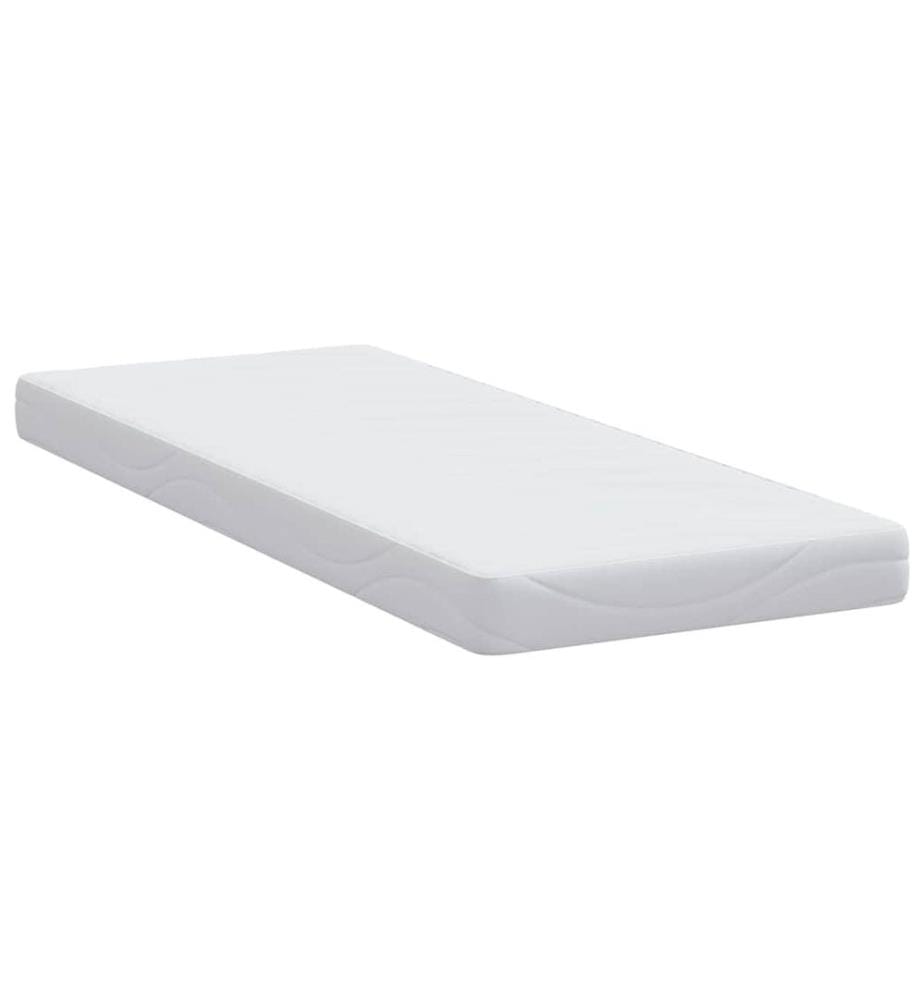 Mattress White 80 x 200 cm Jacquard Fabric