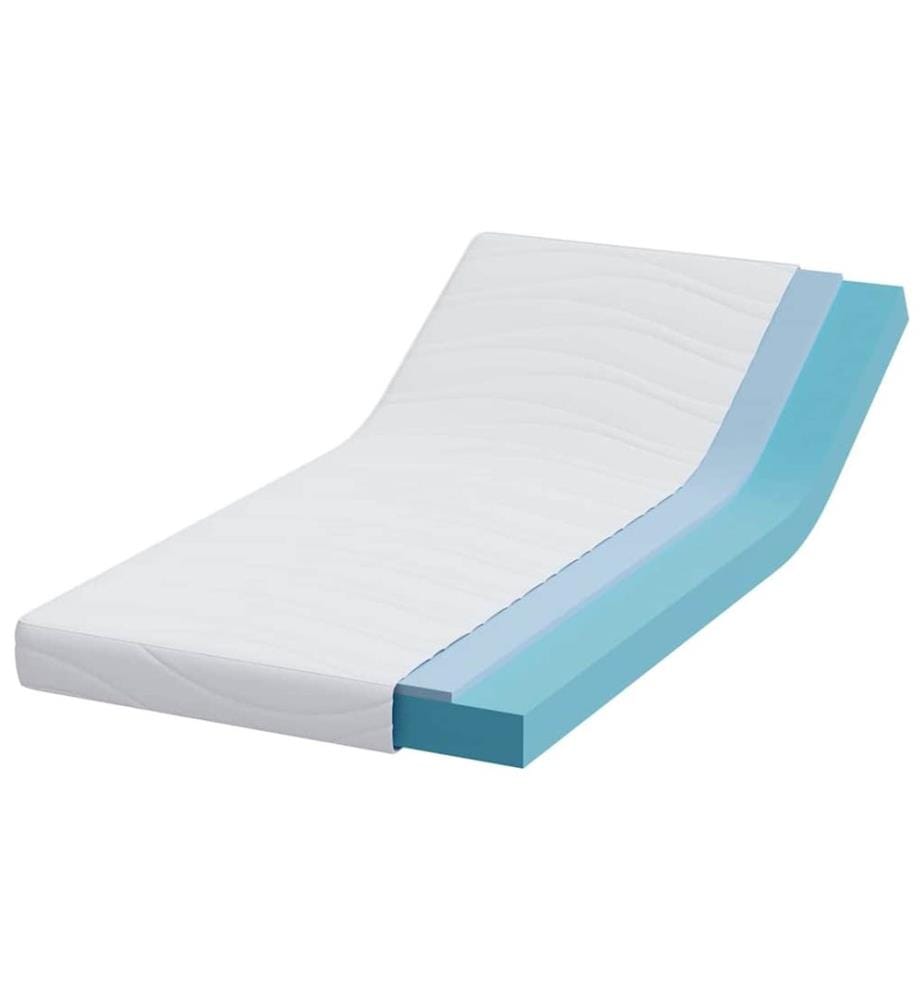 Mattress White 90 x 190 cm Jacquard Fabric