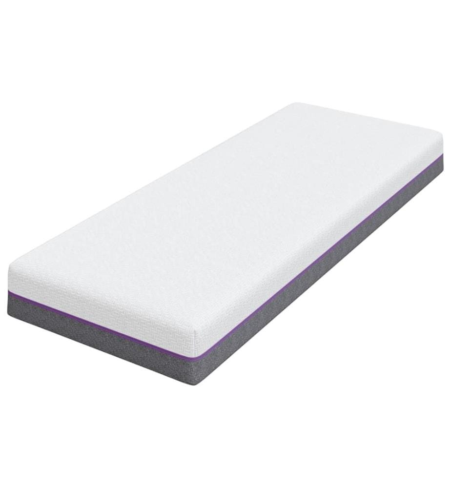 Matratze Weiss und Grau 70 x 200 cm Jacquard-Stoff