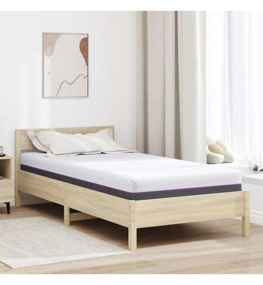 Matelas Blanc et Gris 120 x 200 cm Tissu jacquard