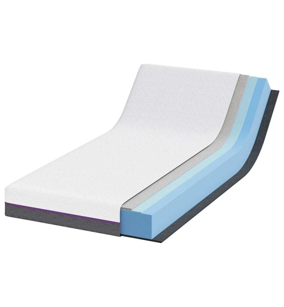 Matelas Blanc et Gris 120 x 200 cm Tissu jacquard