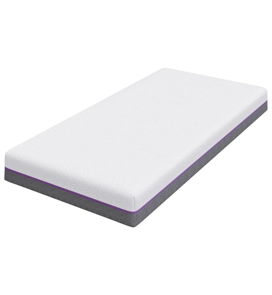 Matelas Blanc et Gris 120 x 200 cm Tissu jacquard