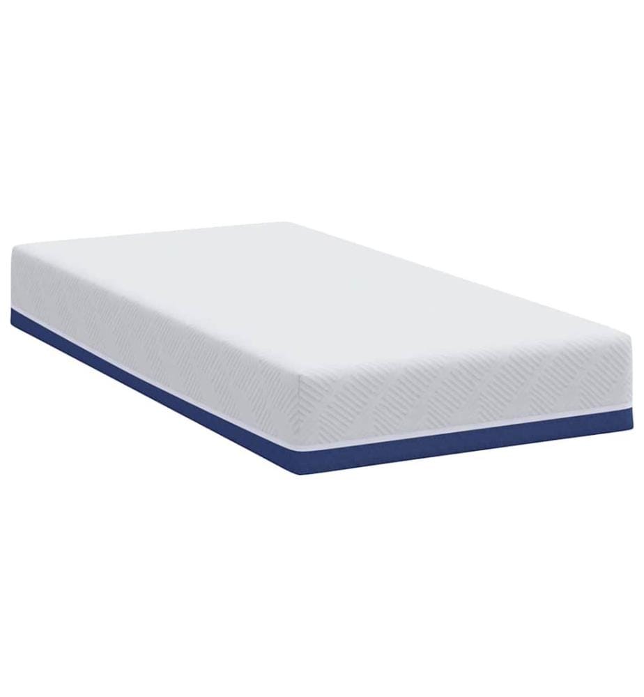 Mattress White and Blue 80 x 160 cm Jacquard Fabric
