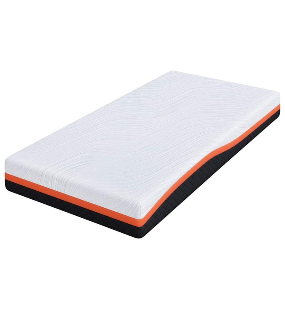 Mattress White and Black 90 x 190 cm Jacquard Fabric