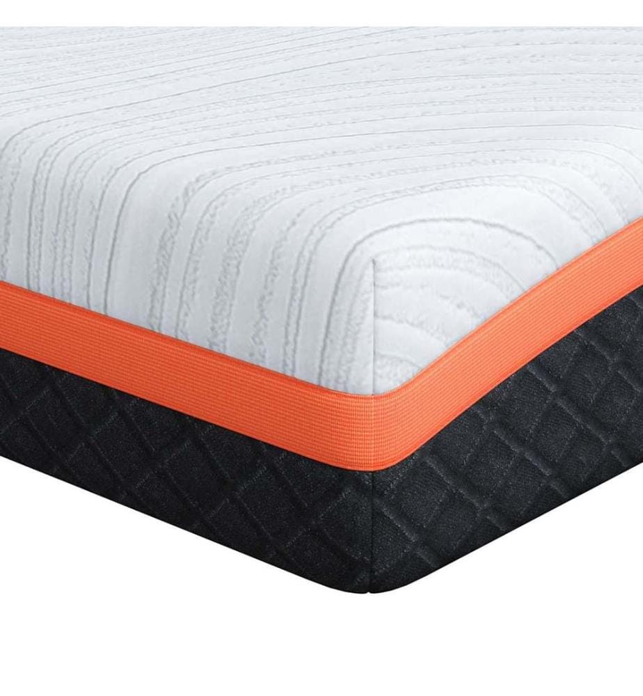 Mattress White and Black 200 x 200 cm Jacquard Fabric