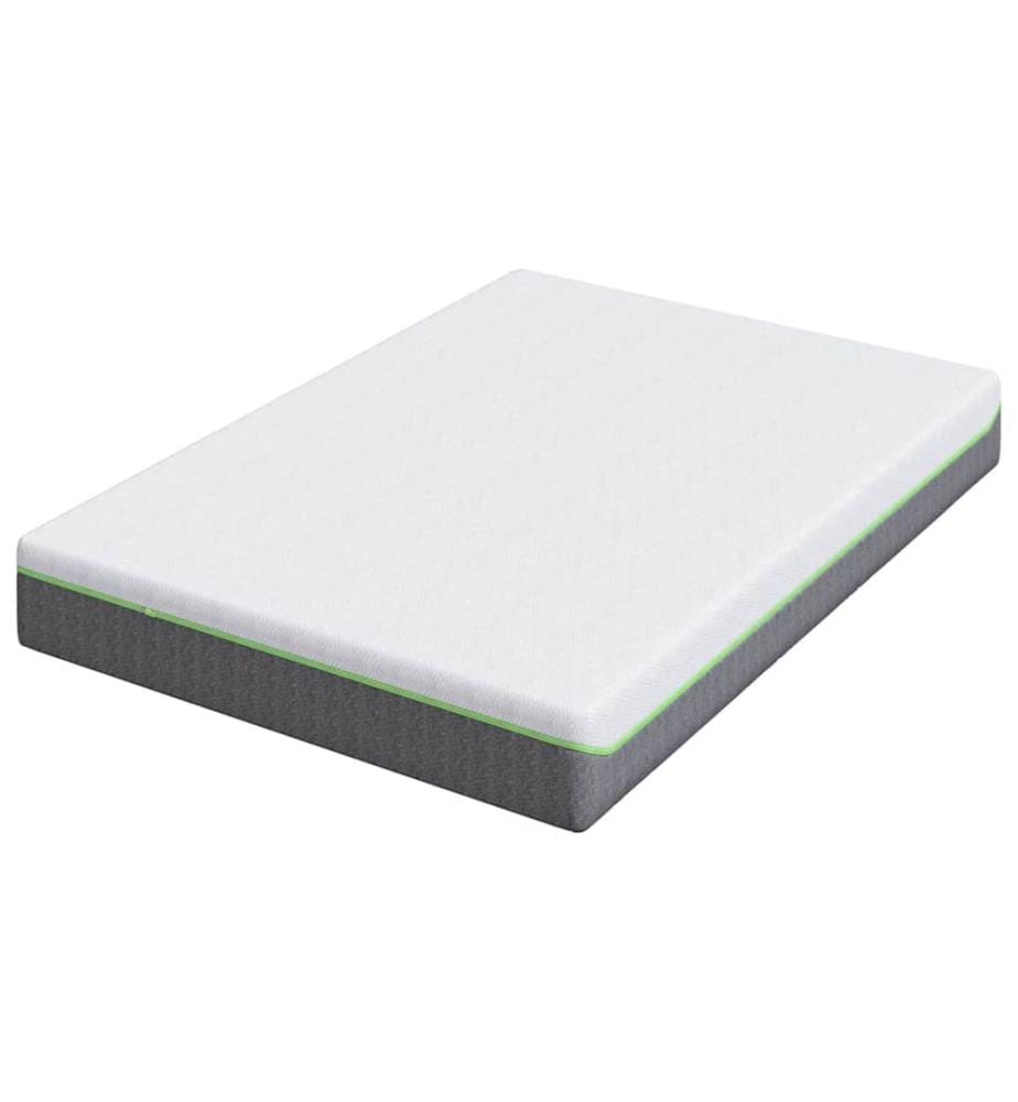 Mattress White and Grey 140 x 200 cm Jacquard Fabric
