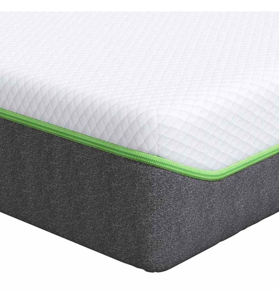 Matratze Weiss und Grau 70 x 200 cm Jacquard-Stoff
