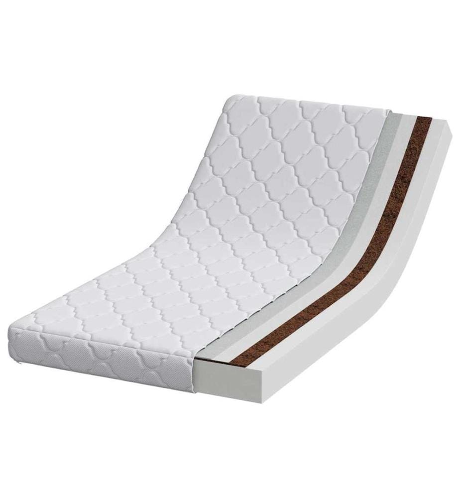 Matelas Blanc 60 x 120 cm Tissu jacquard