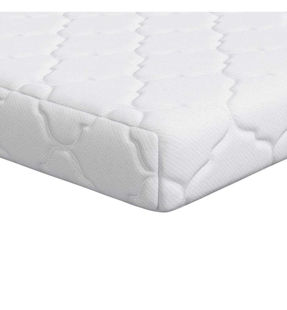 Mattress White 80 x 160 cm Jacquard Fabric