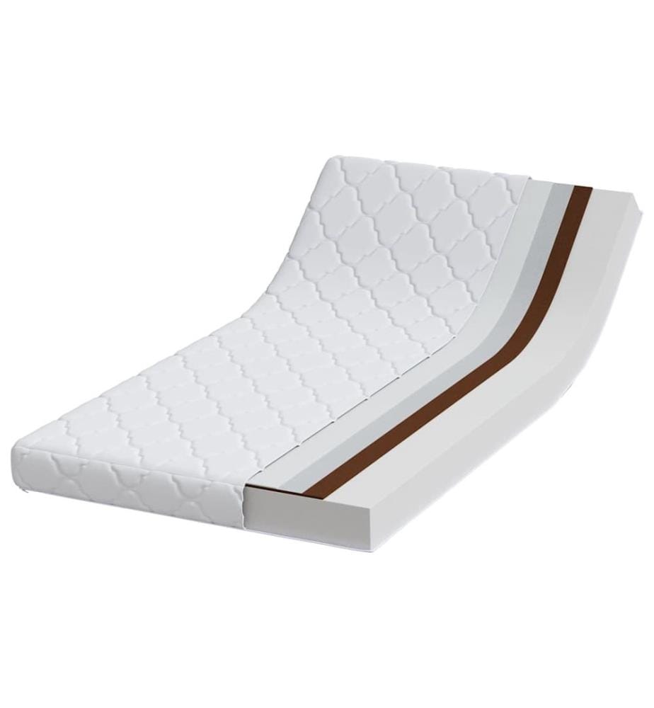 Mattress White 80 x 160 cm Jacquard Fabric