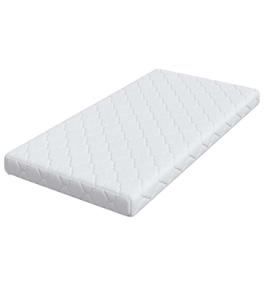 Mattress White 80 x 160 cm Jacquard Fabric