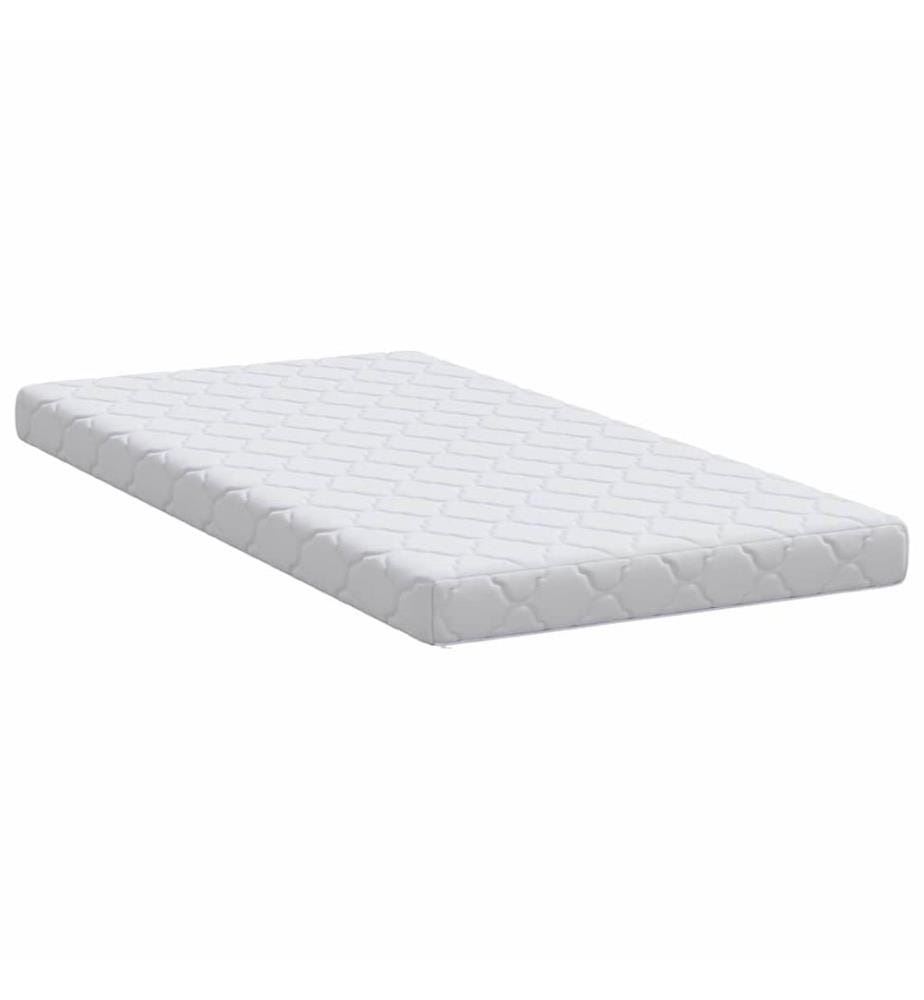 Mattress White 80 x 160 cm Jacquard Fabric