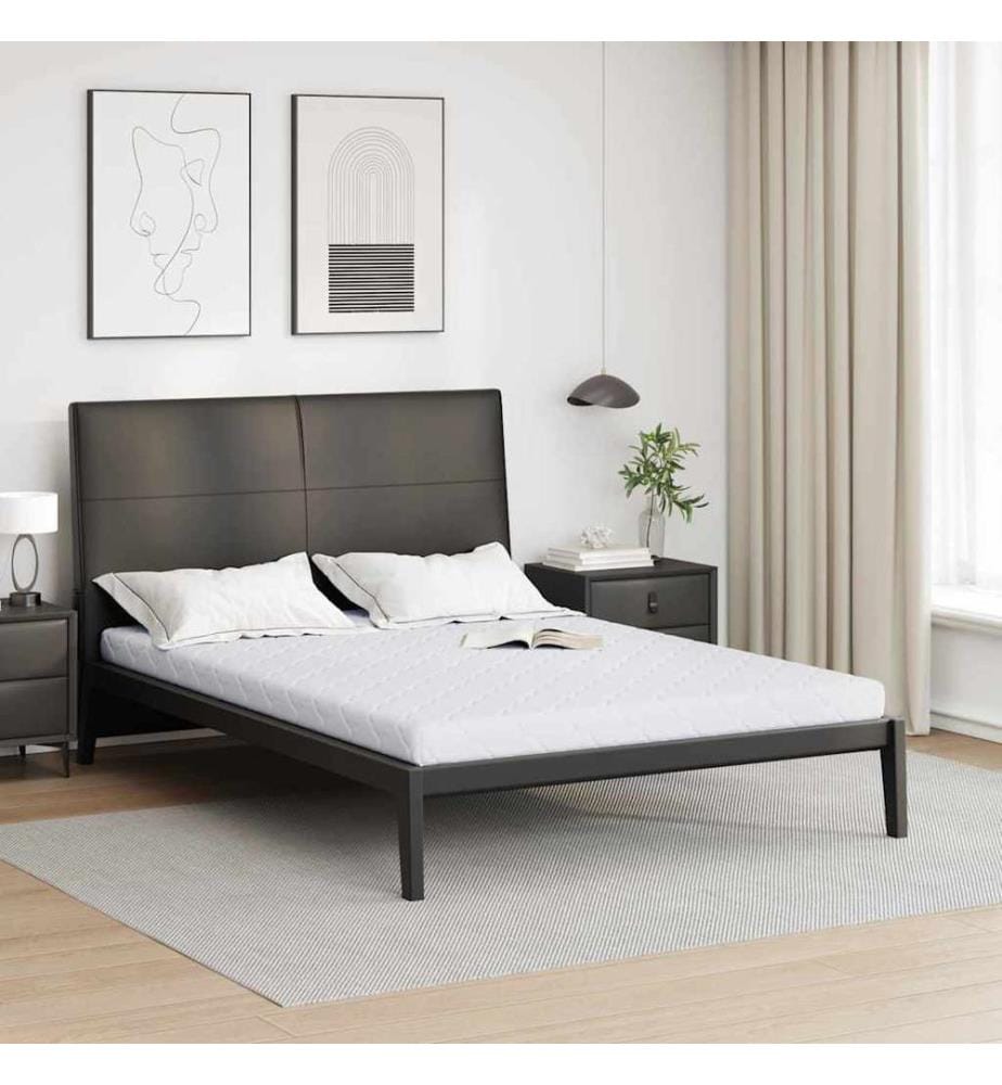Matelas Blanc 160 x 200 cm Tissu jacquard