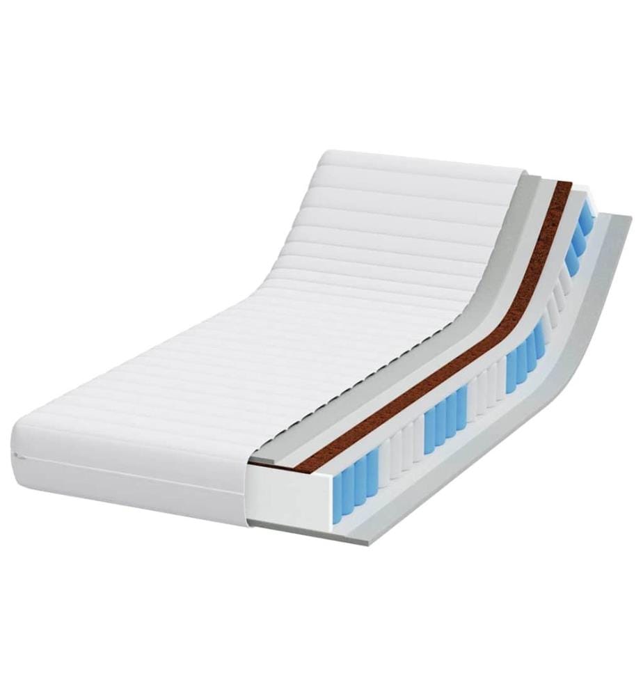Matelas Blanc 90 x 200 cm Ressort ensaché
