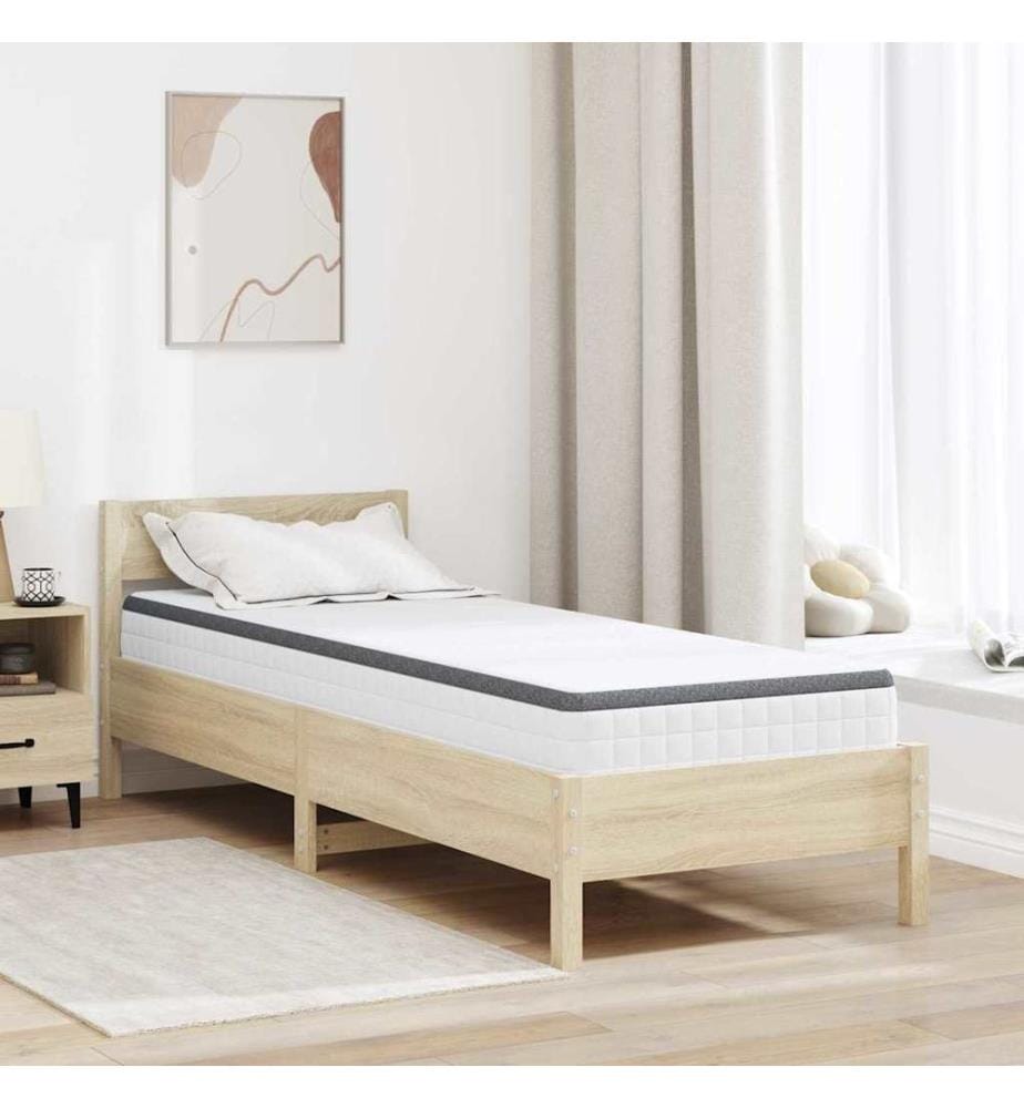 Mattress White and Grey 70 x 200 cm Bonell Spring