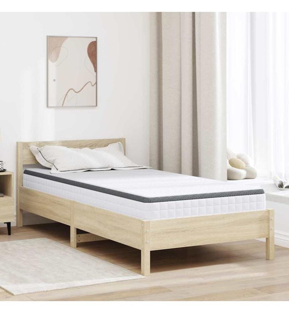 Mattress White and Grey 90 x 200 cm Bonell Spring