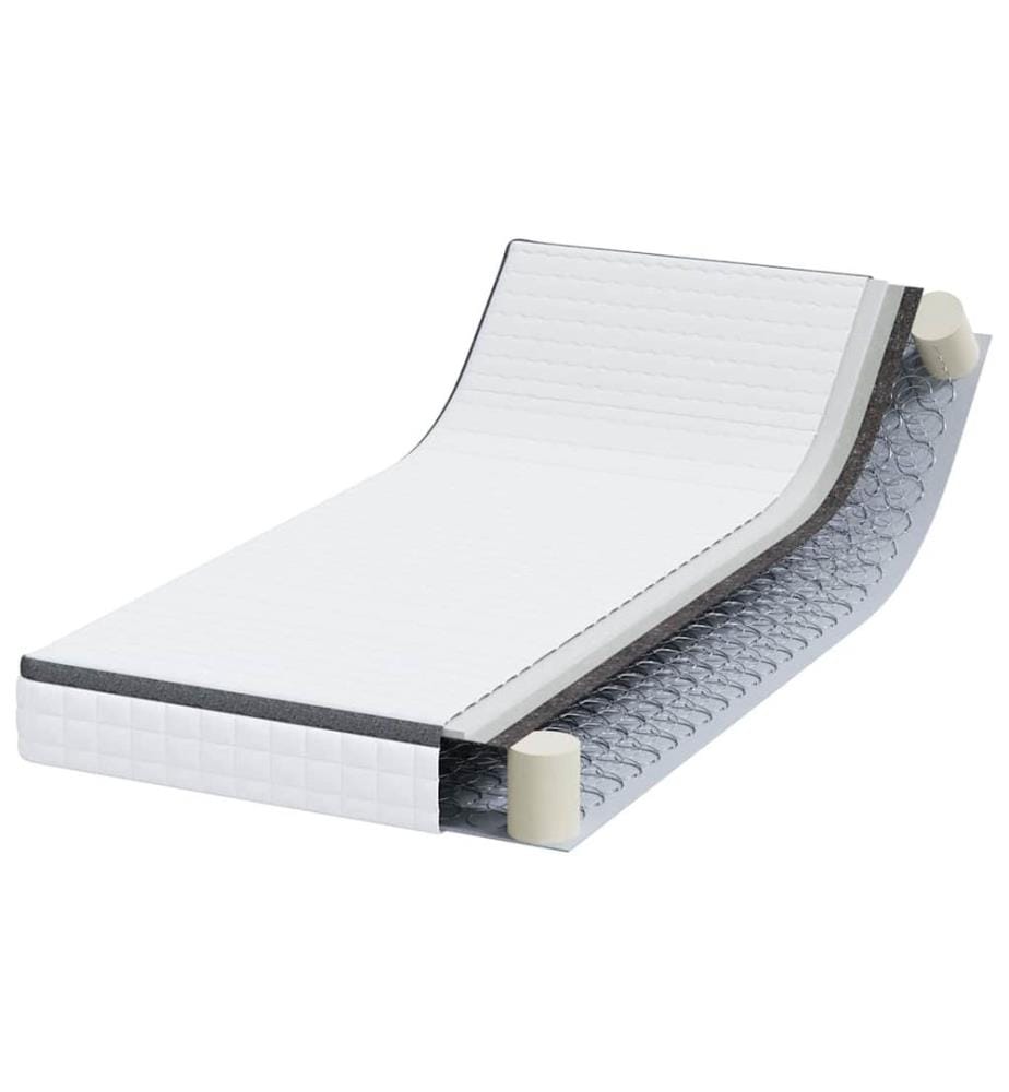 Mattress White and Grey 100 x 200 cm Bonell Spring