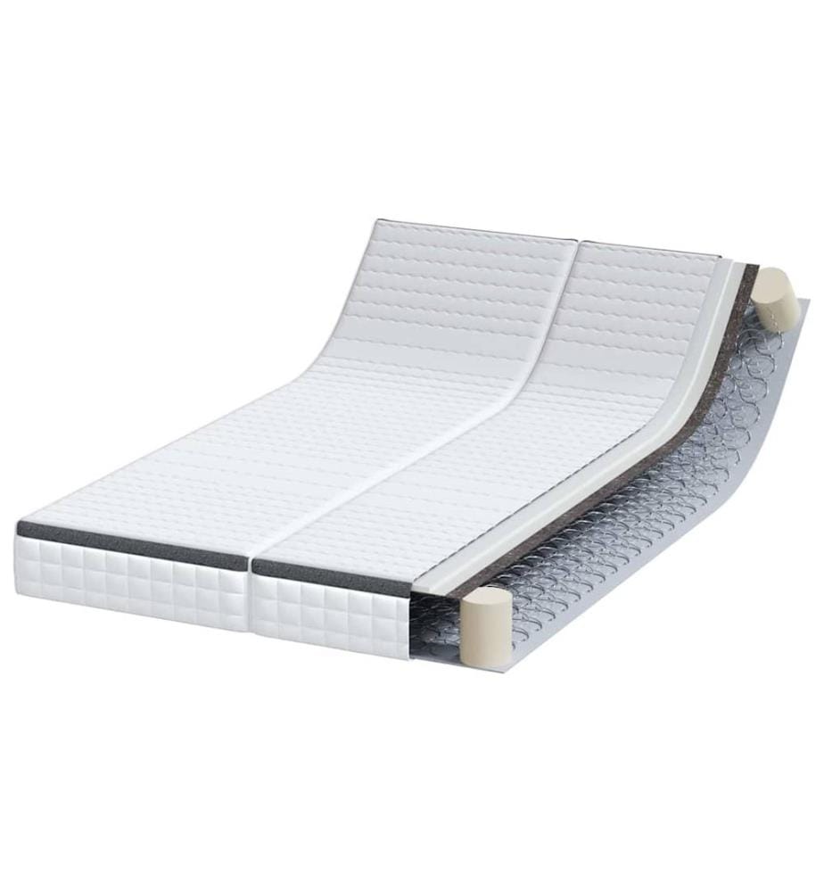 Mattress 2 pcs White and Grey 60 x 200 cm Bonell Spring