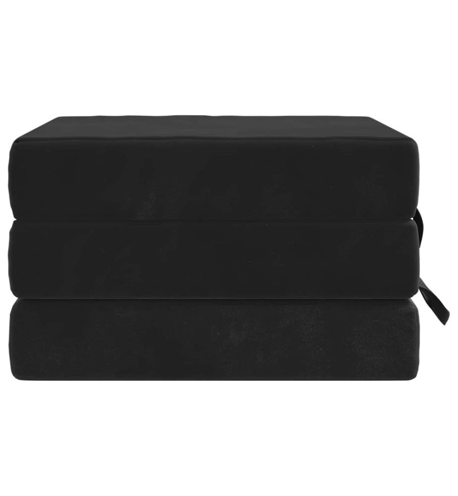 Canapé-lit pliable 75 x 63 x 45 cm Noir