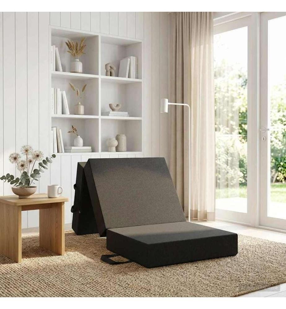 Canapé-lit pliable 90 x 63 x 45 cm Gris foncé