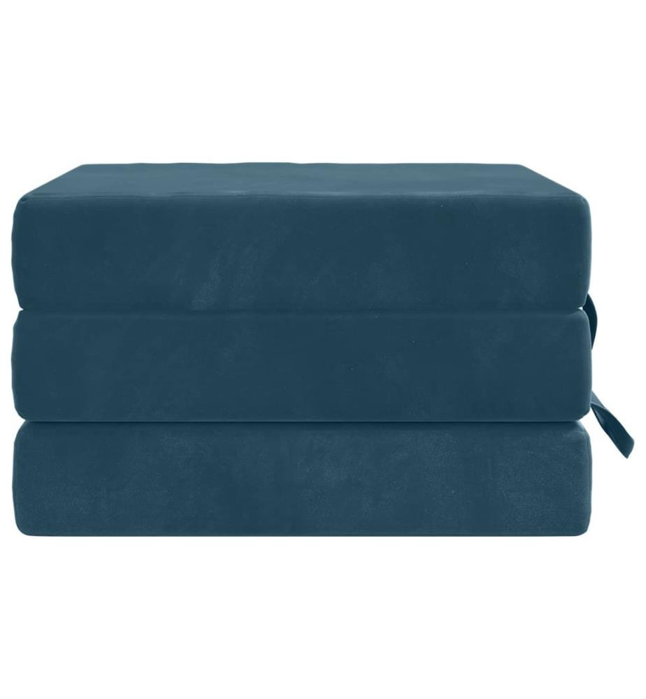 Canapé-lit pliable 90 x 63 x 45 cm Bleu