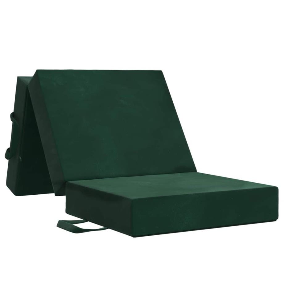 Klappsofa Bett 90 x 63 x 45 cm Dunkelgrün