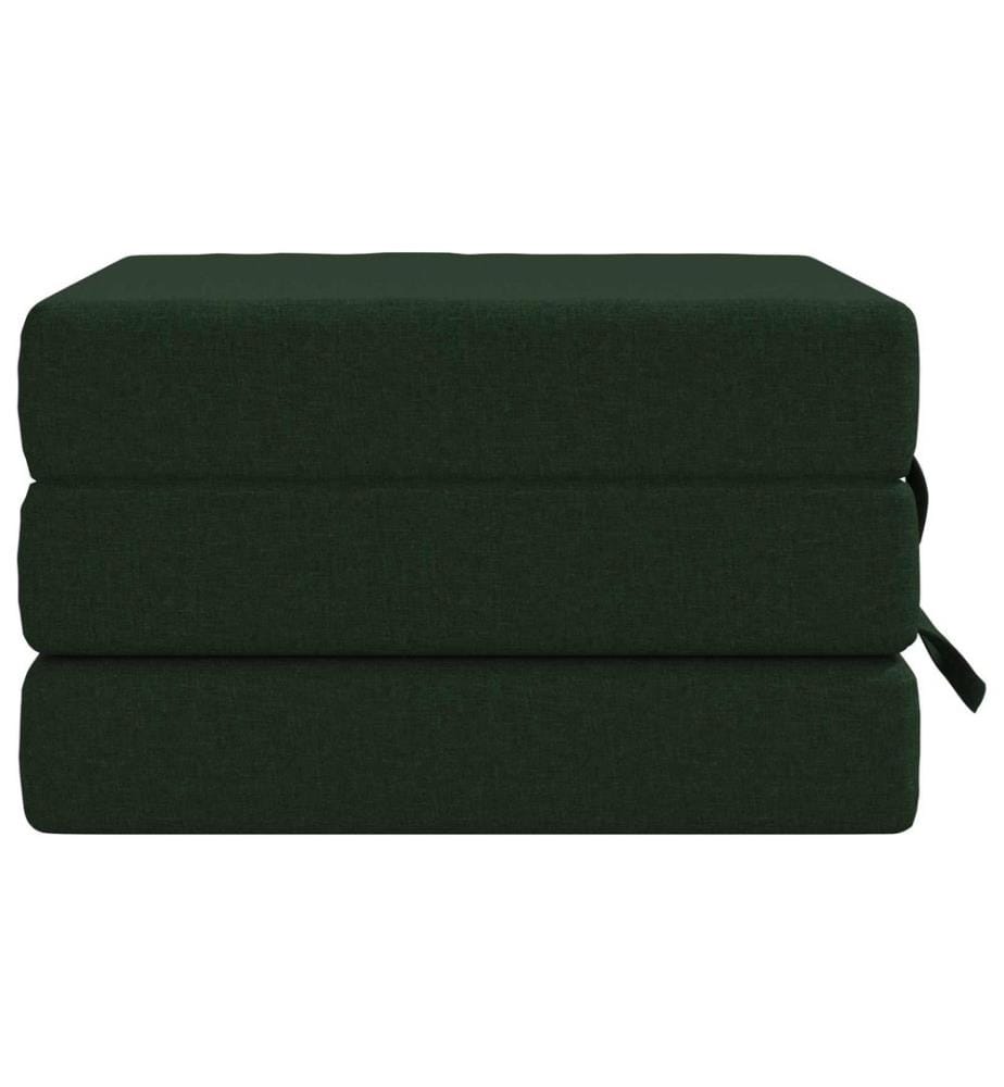 Canapé-lit pliable 75 x 67 x 45 cm Vert foncé