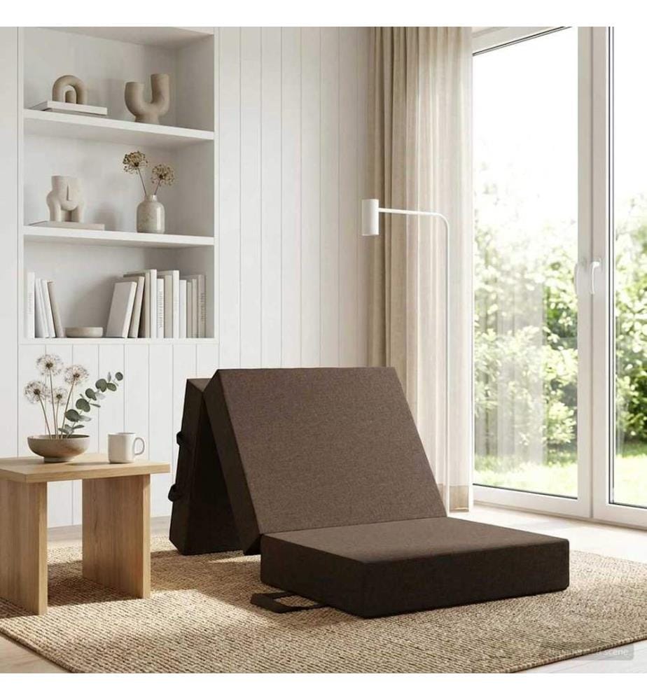 Canapé-lit pliable 75 x 67 x 45 cm Taupe