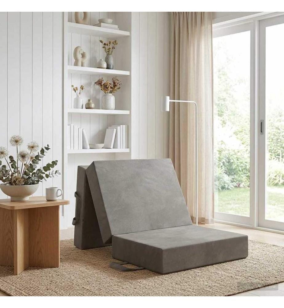 Klappsofa Bett 75 x 67 x 45 cm Hellgrau