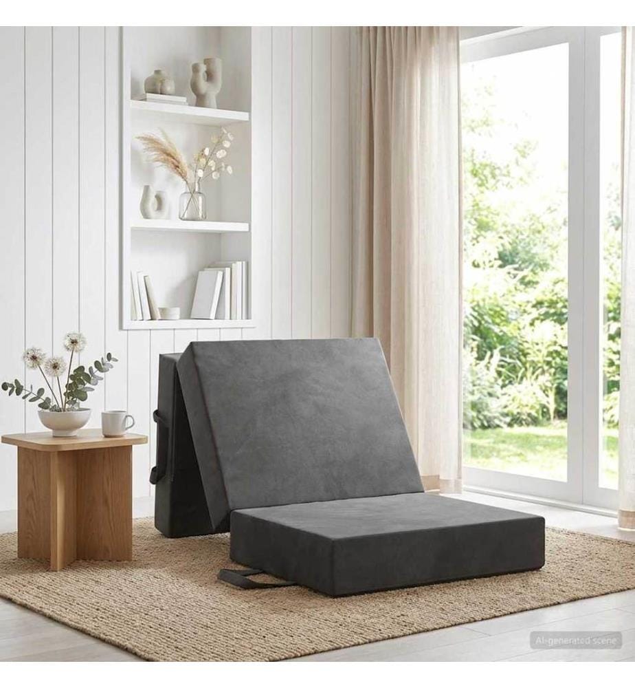 Canapé-lit pliable 75 x 67 x 45 cm Gris foncé