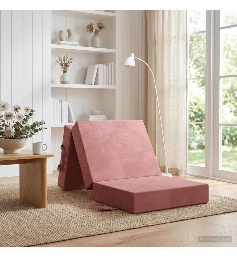 Canapé-lit pliable 75 x 67 x 45 cm Rose