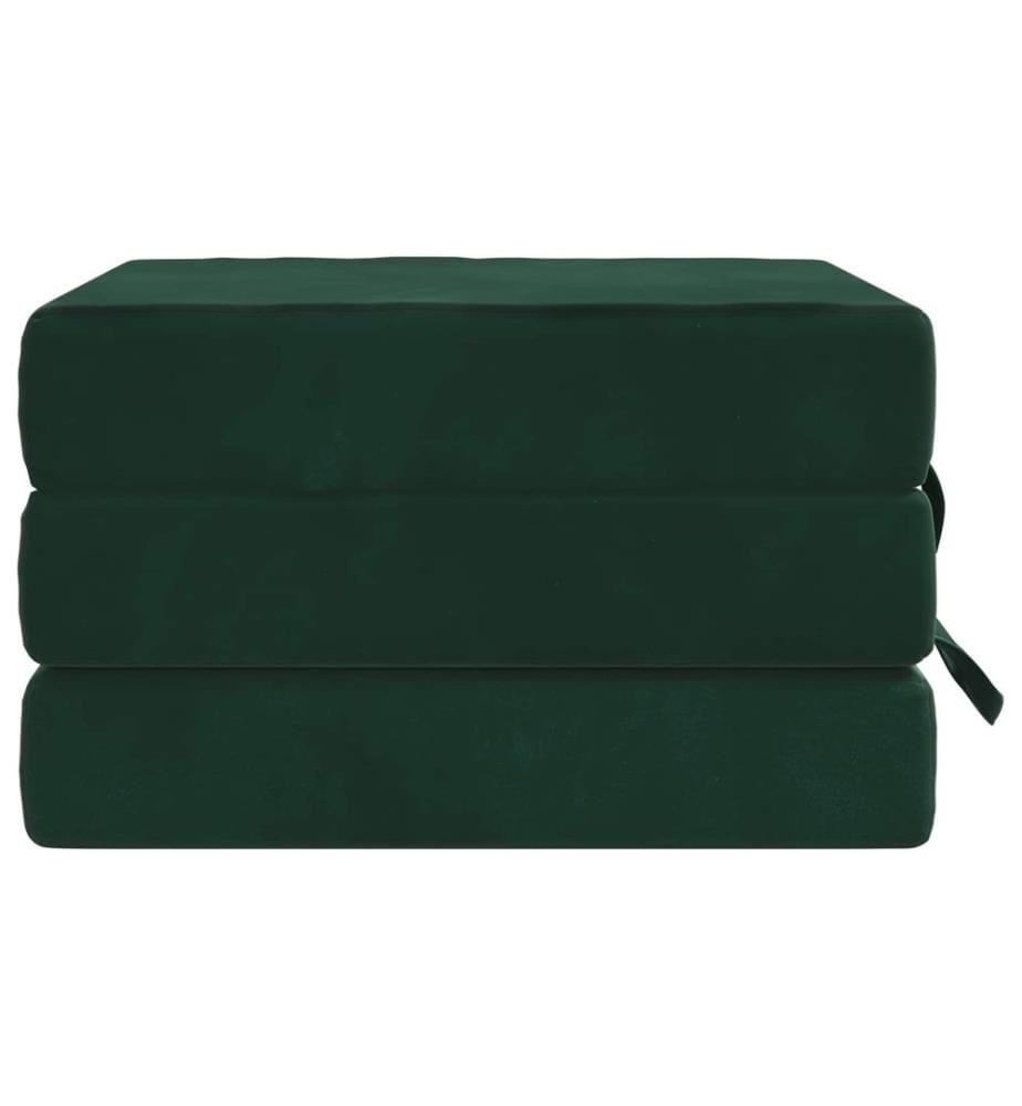 Klappsofa Bett 90 x 67 x 45 cm Dunkelgrün