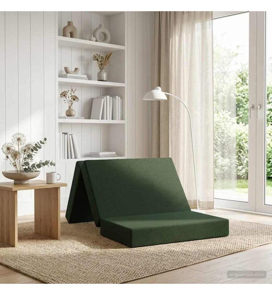 Klappsofa Bett 100 x 67 x 45 cm Dunkelgrün