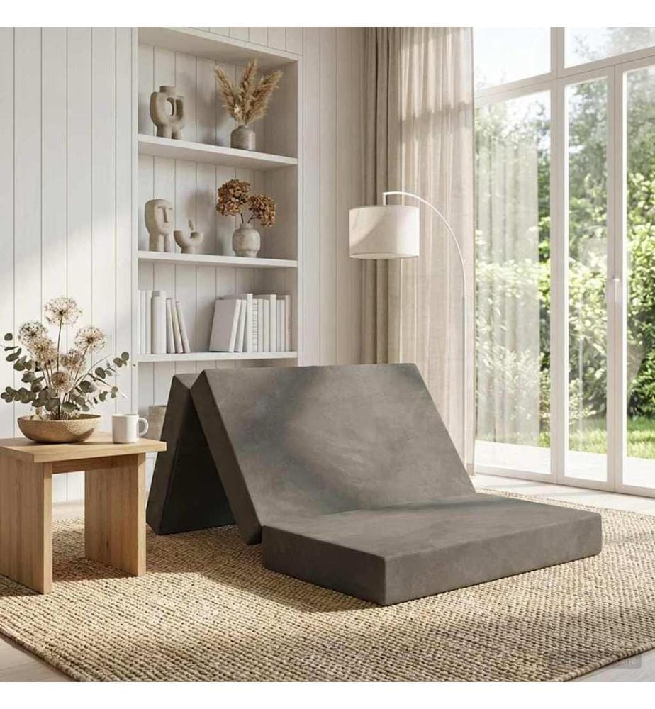 Canapé-lit pliable 100 x 67 x 45 cm Gris clair