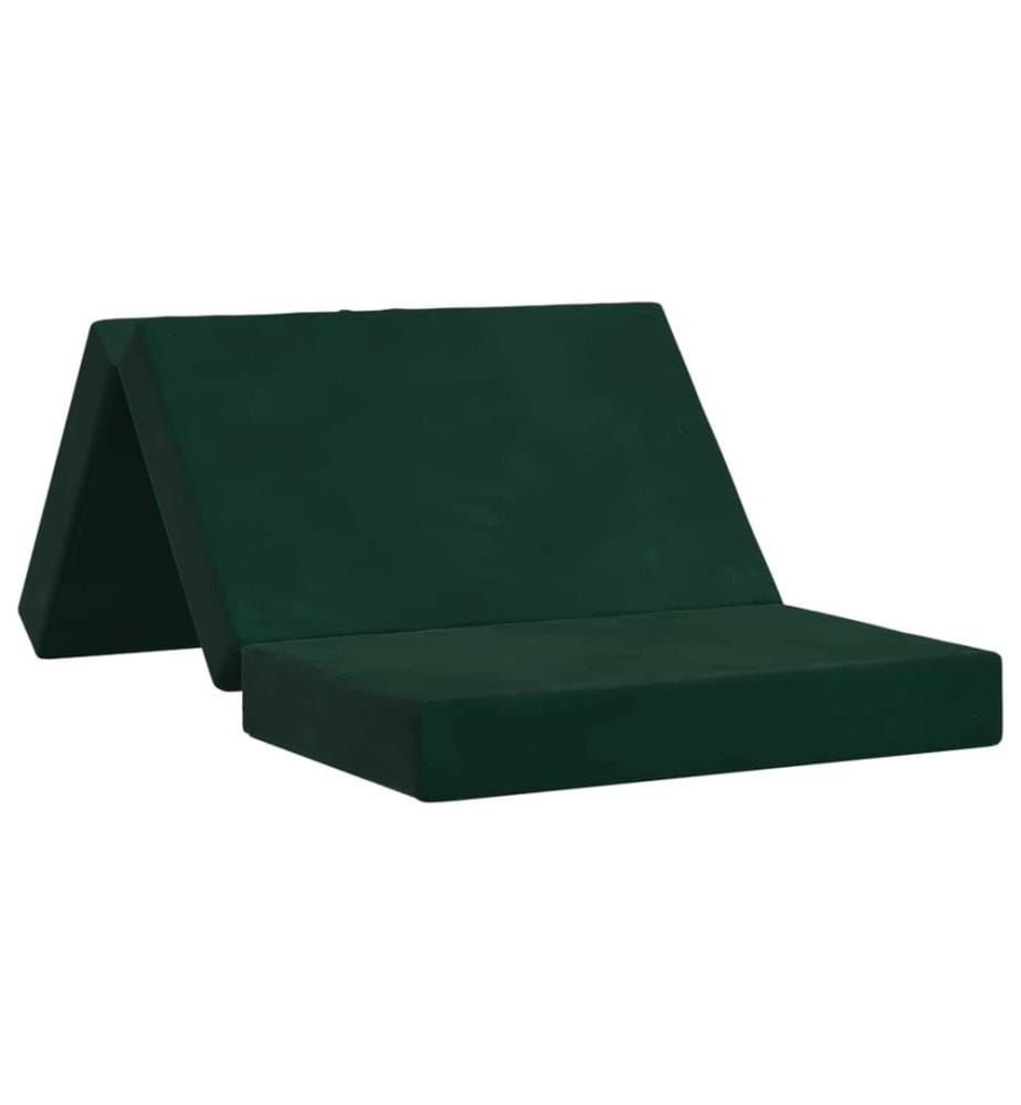 Klappsofa Bett 100 x 67 x 45 cm Dunkelgrün