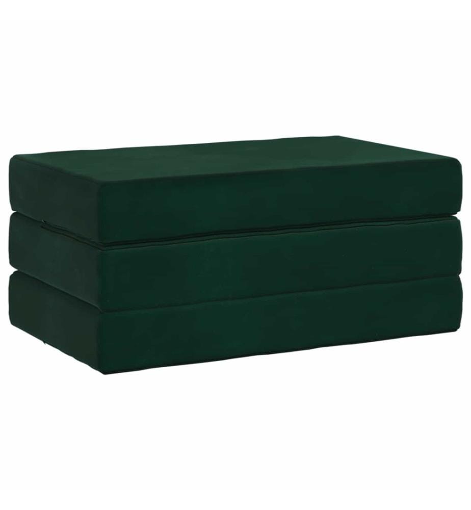 Klappsofa Bett 100 x 67 x 45 cm Dunkelgrün