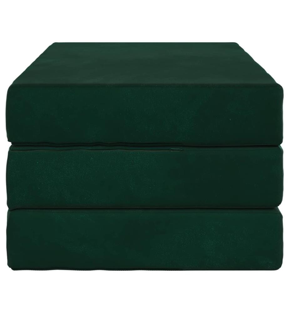 Klappsofa Bett 100 x 67 x 45 cm Dunkelgrün