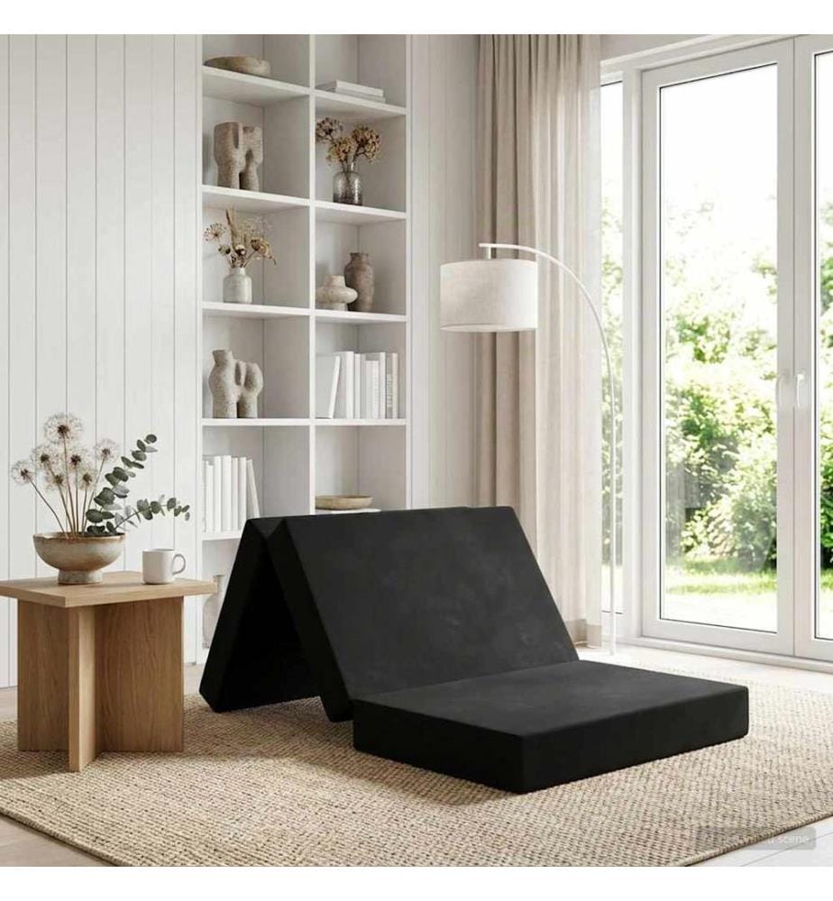 Canapé-lit pliable 100 x 67 x 45 cm Noir
