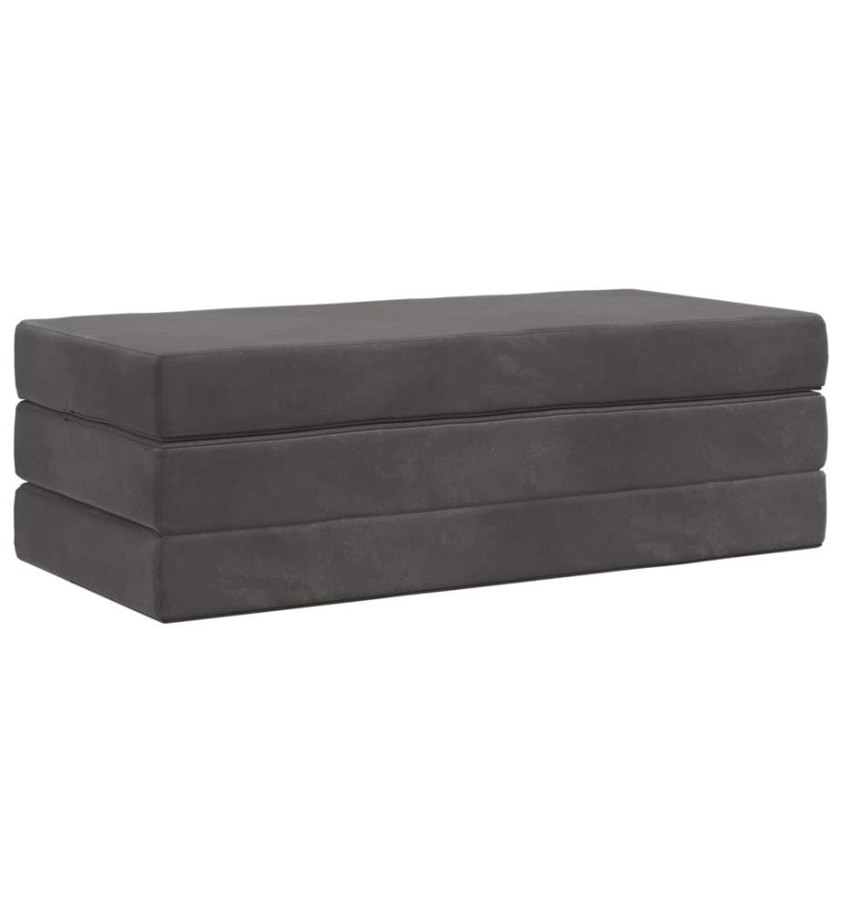Klappsofa Bett 120 x 67 x 45 cm Dunkelgrau