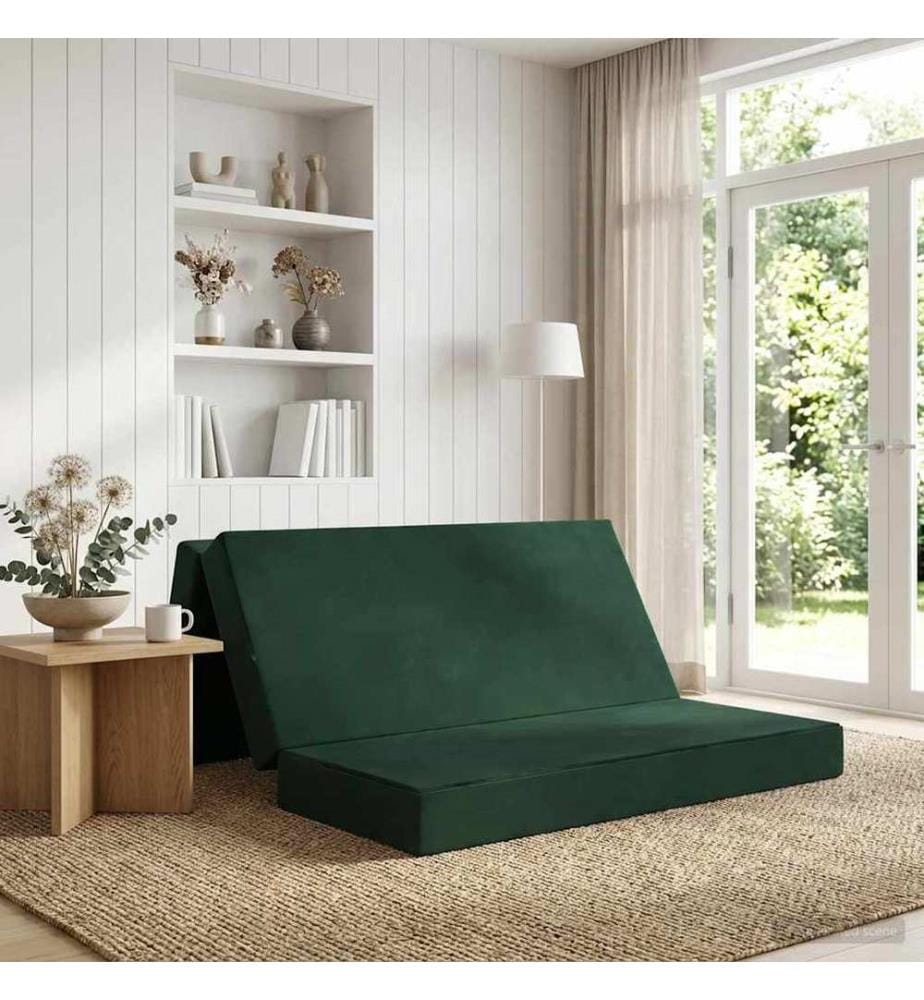Canapé-lit pliable 120 x 67 x 45 cm Vert foncé