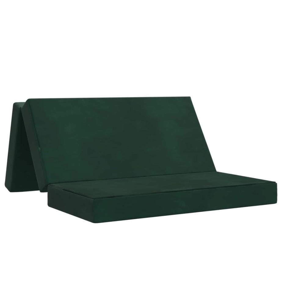 Canapé-lit pliable 120 x 67 x 45 cm Vert foncé