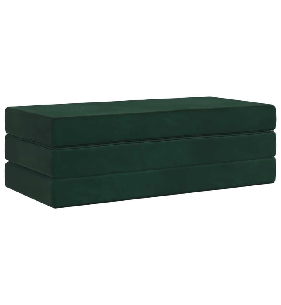 Canapé-lit pliable 120 x 67 x 45 cm Vert foncé