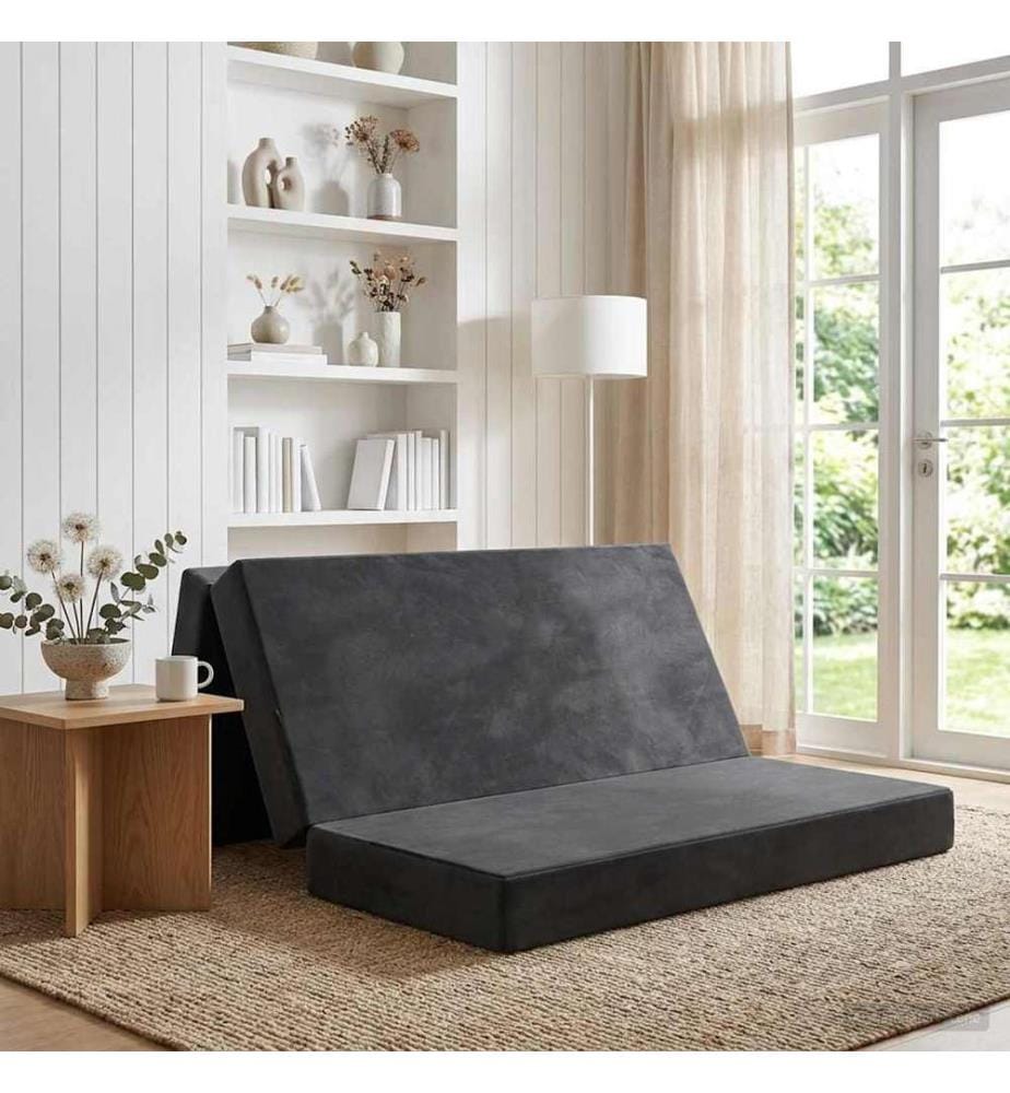 Klappsofa Bett 140 x 67 x 45 cm Dunkelgrau