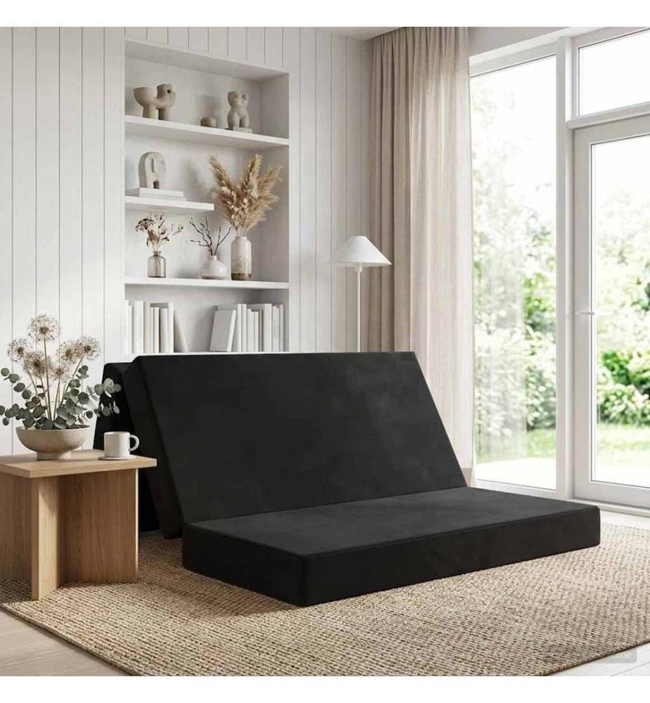 Klappsofa Bett 140 x 67 x 45 cm Schwarz