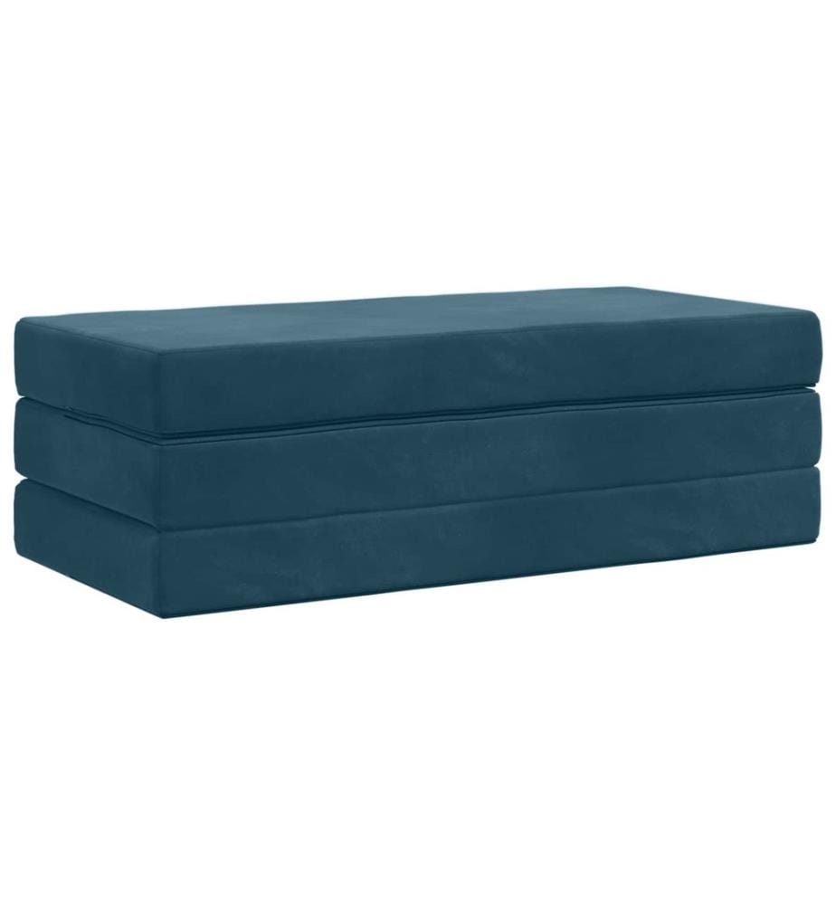 Klappsofa Bett 160 x 67 x 45 cm Blau