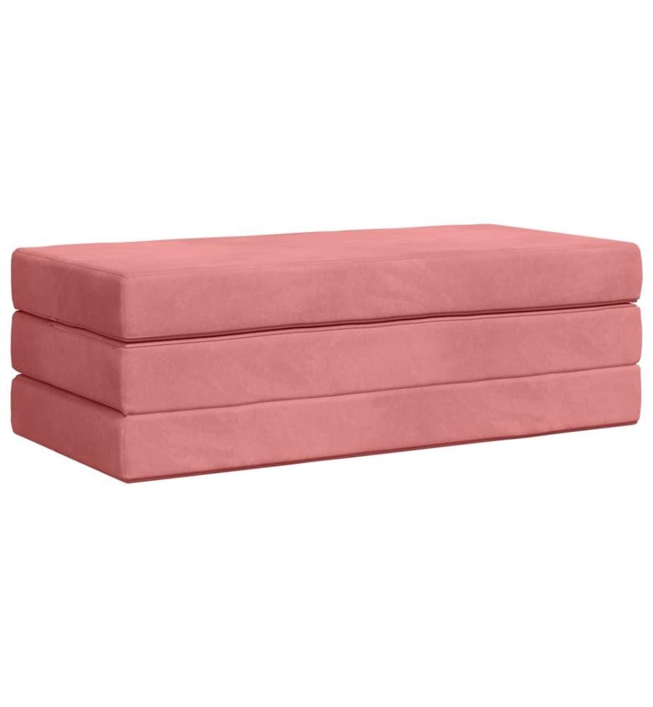 Canapé-lit pliable 160 x 67 x 45 cm Rose