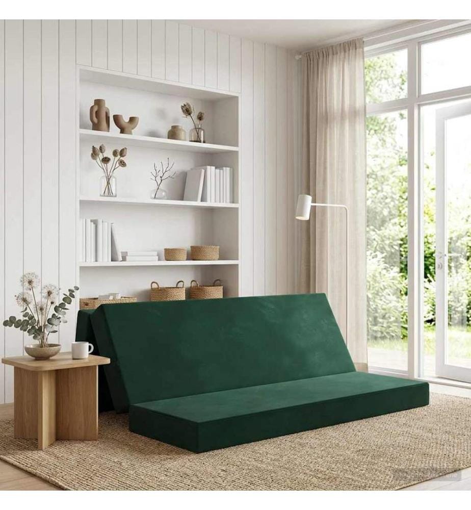 Klappsofa Bett 180 x 67 x 45 cm Dunkelgrün