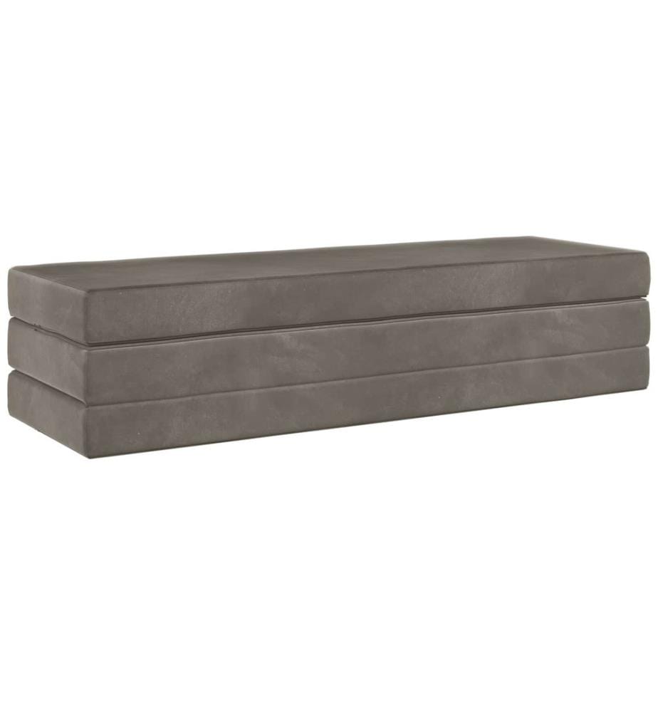 Klappsofa Bett 200 x 67 x 45 cm Hellgrau
