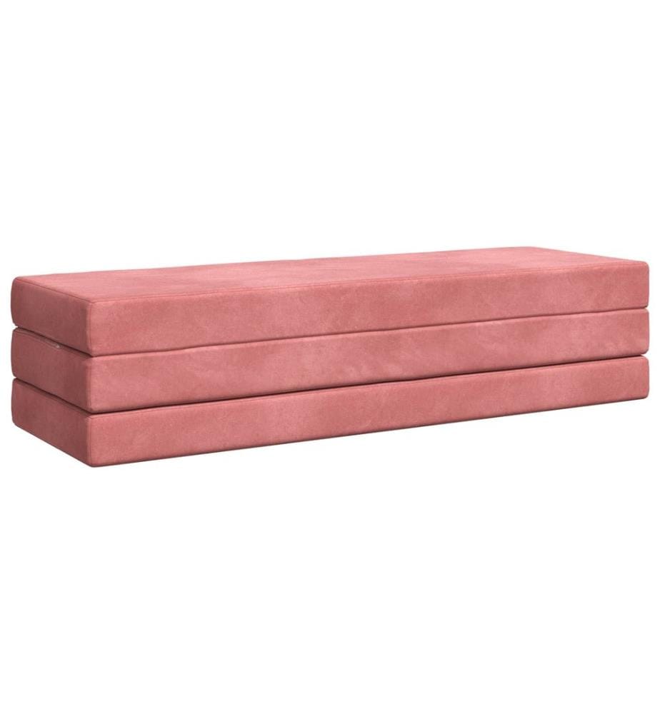 Canapé-lit pliable 200 x 67 x 45 cm Rose